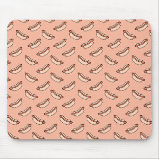 Retro Hot Dog Seamless Pattern Mouse Pad