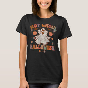 Retro Hot Ghoul Halloween Women Girl Ghost Hallowe T-Shirt