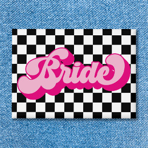 Retro Hot Pink Bride Bachelorette Party