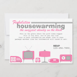 Retro Hot Pink Electronics Invitation