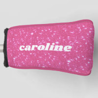 Retro Hot Pink Glitter Sparkle Personalised Name