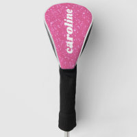 Retro Hot Pink Glitter Sparkle y2k Personalised