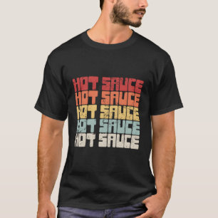 Retro Hot Spicy Food Habanero Chilli Pepper Sauce T-Shirt