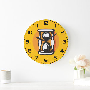 Retro Hourglass Timer Minimalist Time Large Clock