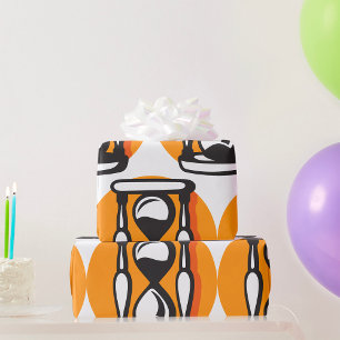 Retro Hourglass Timer Minimalist Time Wrapping Paper