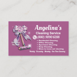 Retro House Cleaning Vacuum Business Card