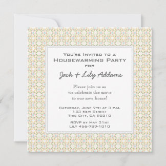 Retro Housewarming Invitation - Gold