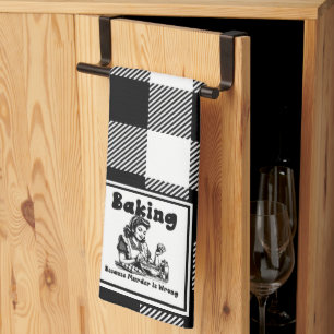 Retro Housewife Baking Humour Kitchen Towel