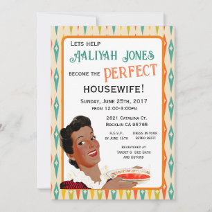 Retro Housewife Bridal Shower Invitation