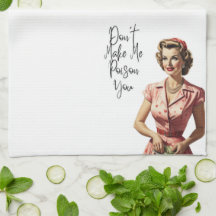 Retro Housewife Flour Sack Towel - Kitchen Towel