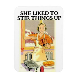 RETRO HOUSEWIFE FUNNY MAGNET
