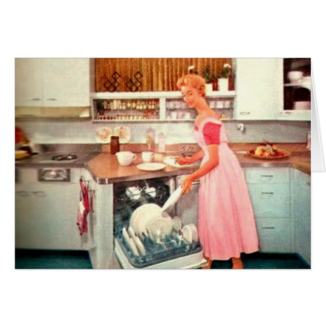 Retro Housewife in Kitchen (Front Horizontal)