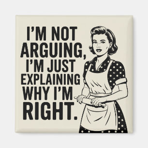 Retro Housewife Magnet Funny