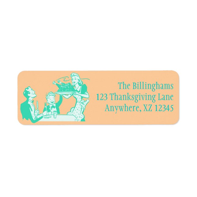 Retro Housewife Return Address Label (Front)