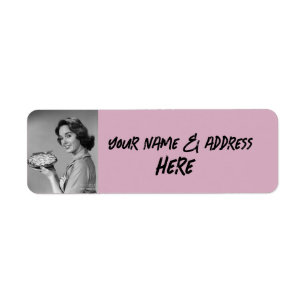 RETRO HOUSEWIFE RETURN ADDRESS LABELS