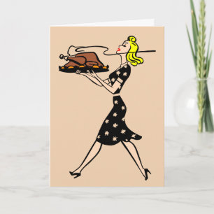 RETRO HOUSEWIFE THANKSGIVING CARDS