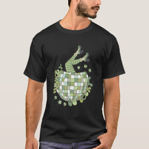 Retro Howdy Go Lucky St Patricks Day Disco Ball Lu T-Shirt