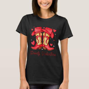 Retro Howdy Valentine Western Valentines Day Cowbo T-Shirt