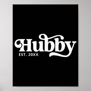 Retro Hubby Wifey Matching Groovy Personalized T S Poster