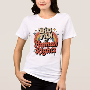 Retro Human Rights Design Social Justice Tri-Blend Shirt
