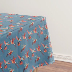 Retro Hummingbird Pattern 2 Tablecloth