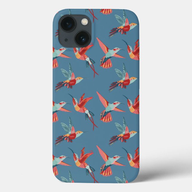 Retro Hummingbird Pattern Case-Mate iPhone Case (Back)