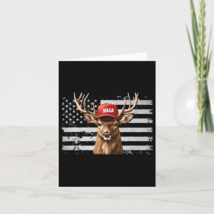 Retro Hunting Mega Camouflage Usa Flag Deer Huntin Card