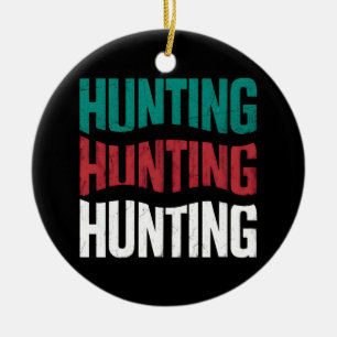 Retro Hunting Season Hunter Vintage Men Women Boys Ceramic Ornament