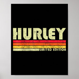 Retro Hurley Home State Cool 70s 80s Style Sunset  Poster
