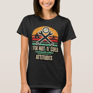 Retro HVAC Tech Graphic - Funny Blue Collar Humour T-Shirt