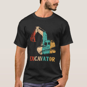 Retro Hydraulic Loader Backhoe Driver Excavator Op T-Shirt