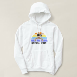 Retro I do what I want cat funny cat lover Hoodie