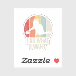 Retro I Do What I Want Cat Shirt Cat Lover Owner G