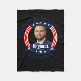 Retro I Dont Really Care Margaret 1 Fleece Blanket