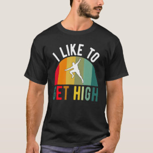 Retro I Like To Get High Skydiver Parachute T-Shirt