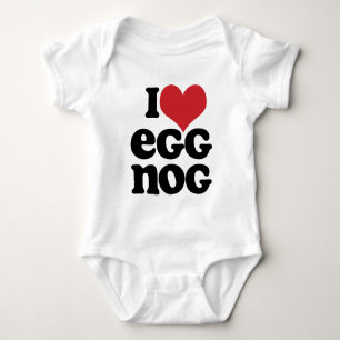 Retro I Love Eggnog Baby Bodysuit