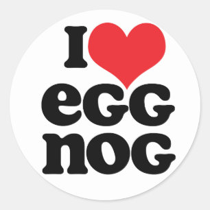 Retro I Love Eggnog Stickers
