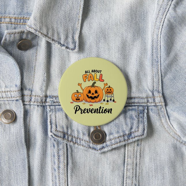 Retro I Love Fall Prevention Fall Occupational  7.5 Cm Round Badge (In Situ)