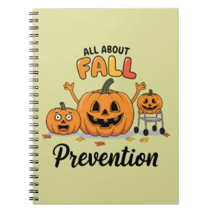 Retro I Love Fall Prevention Fall Occupational Notebook