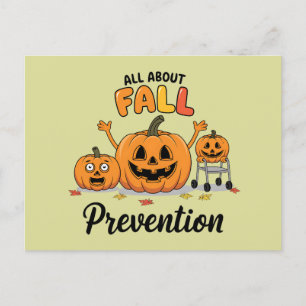Retro I Love Fall Prevention Fall Occupational  Postcard