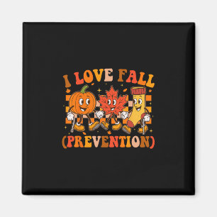Retro I Love Fall Prevention Fall Physical Therapy Magnet