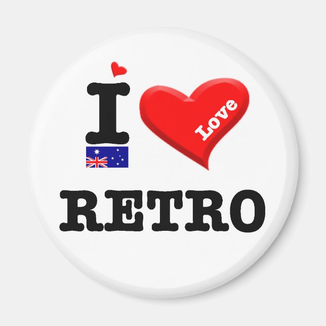 RETRO - I Love Magnet (Front)
