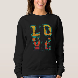 Retro I Love My Doberman Pinscher Dog Theme Design Sweatshirt