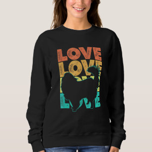 Retro I Love My Japanese Chin Dog Theme Design Sweatshirt