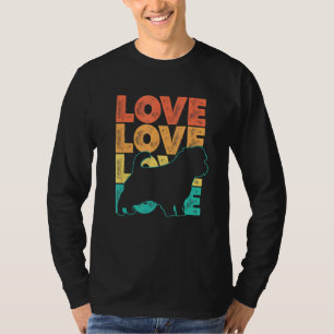 Retro I Love My Norfolk Terrier Dog Theme Design T-Shirt