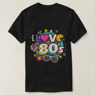 Retro I Love the 80s Colorful Vintage Design T-Shirt