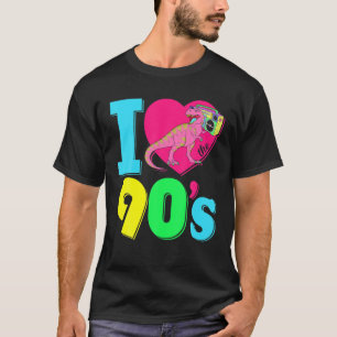 Retro I Love The 90'S Costume 1990S Party Dinosaur T-Shirt