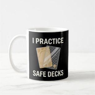 Retro I Practice Safe Decks Construction Trade Coffee Mug