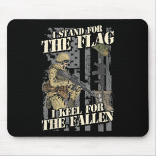 Retro I Stand For The Flag Kneel For The Fallen Me Mouse Pad