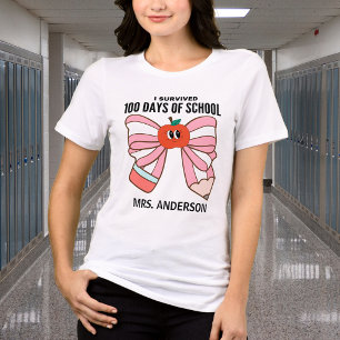 Retro I Survived 100 Of School Tri-Blend Shirt